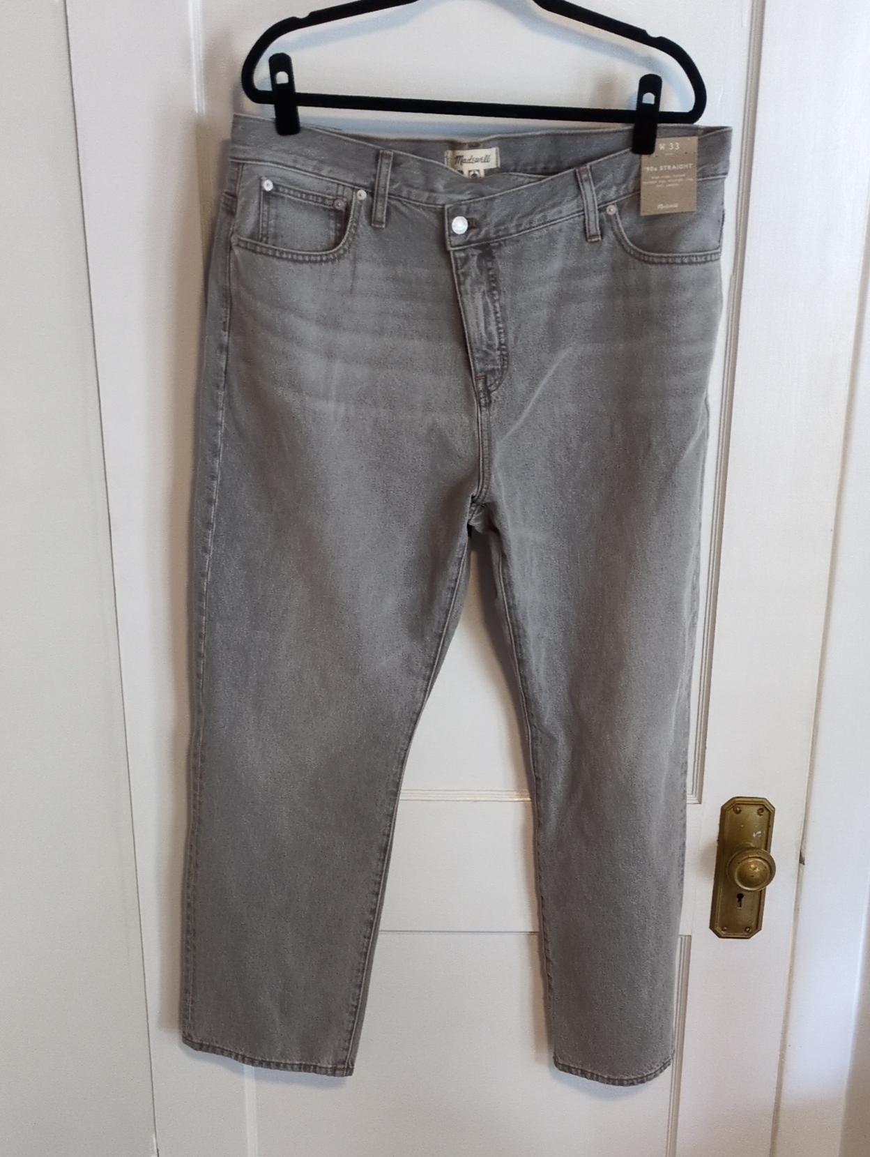 Madewell 90s Straight Gray StraightLeg Jeans